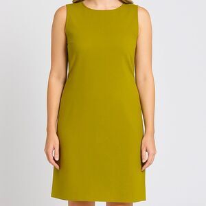 J Jill Chartreuse Sleeveless Shift Laurel Dress Classic Career Petite